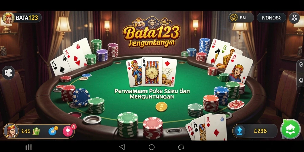 Tampilan gameplay Poker yang seru dan mengasyikkan di BATA123.