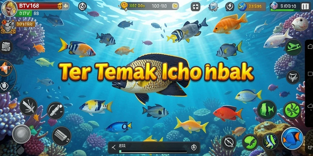 Gameplay seru BTV168 dengan berbagai ikan yang menanti untuk ditangkap.