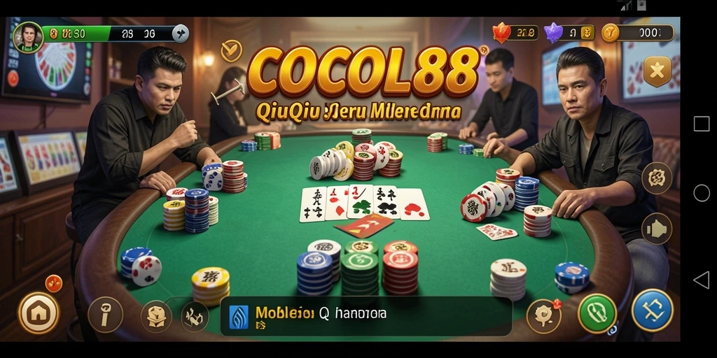 Tampilan dinamis gameplay QiuQiu di COCOL88.