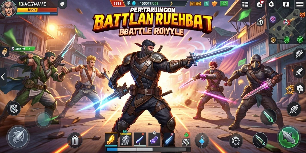 Tangkapan layar IDAGAME menampilkan momen epik di pertempuran Battle Royale.