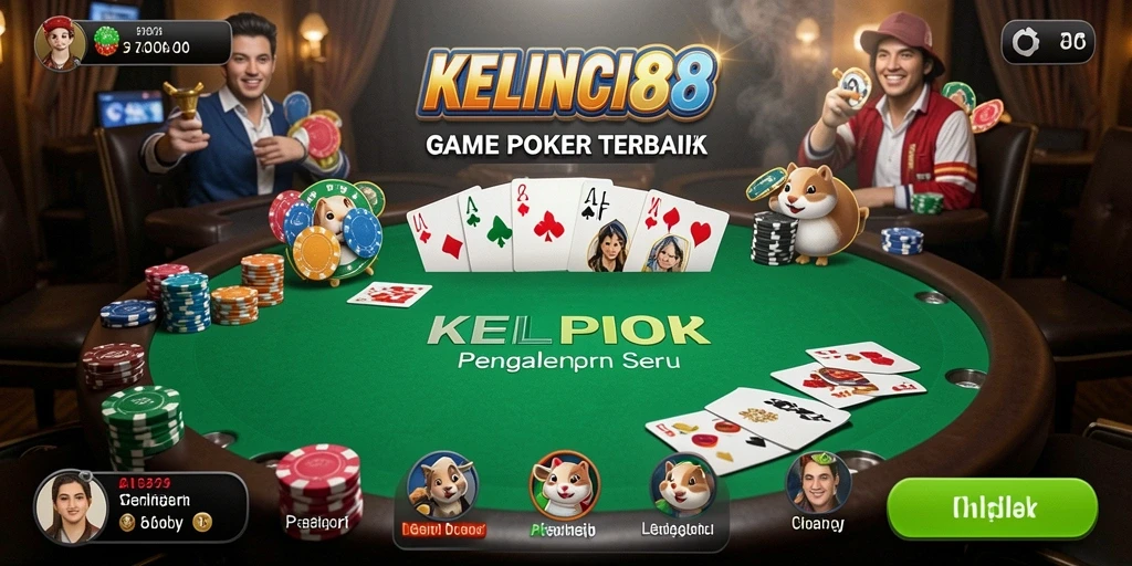 Screenshot KELINCI88 menampilkan grafik permainan Poker yang menarik.