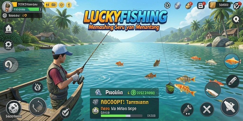 Tangkapan ikan besar di LUCKYFISHING yang mengesankan.