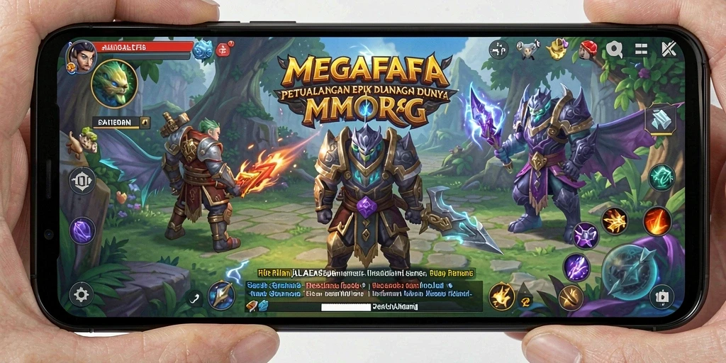 Tampilan gameplay MEGAFAFA yang mendebarkan dan penuh aksi.