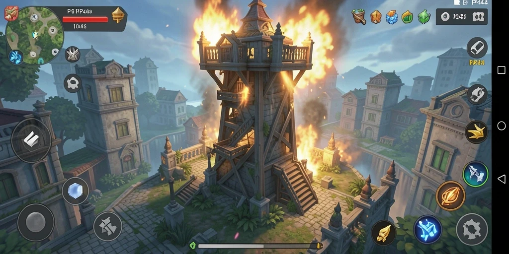 Menampilkan gameplay mendebarkan dalam pertahanan menara di PP444.