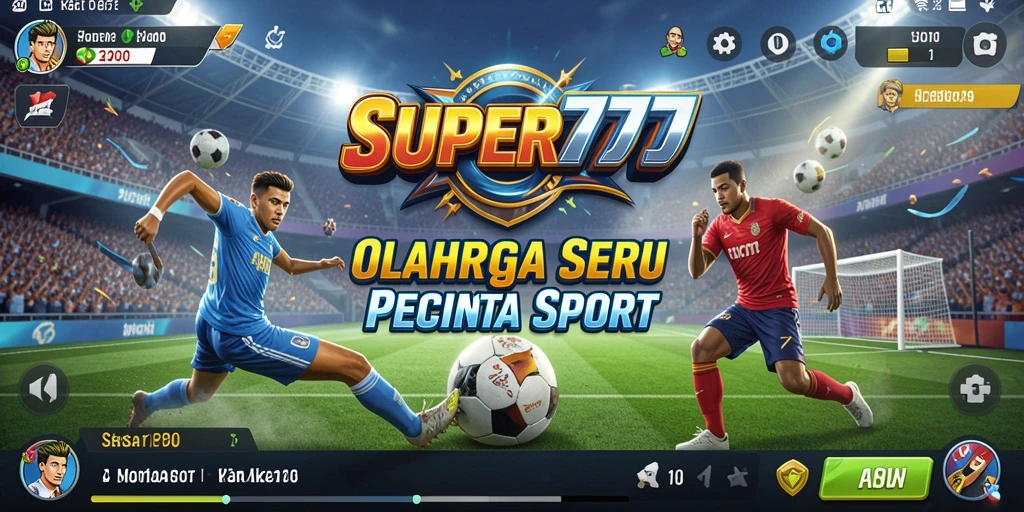 Tampilan gameplay SUPER777 dengan aksi olahraga seru.