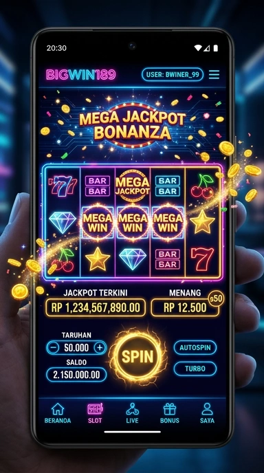 Tampilan antarmuka pengguna di bigwin189 yang modern.